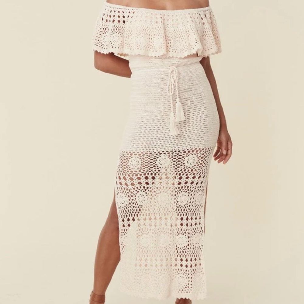 SPELL Iluka crochet midi dress